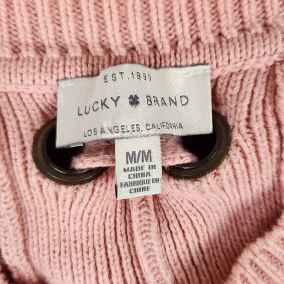 Lucky Brand Sweater Womens Size Medium Lace-Up Back - Picture 8 of 13